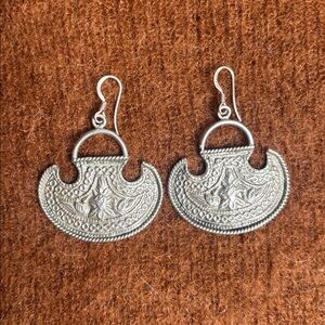 Vintage Silver Hammered Earrings